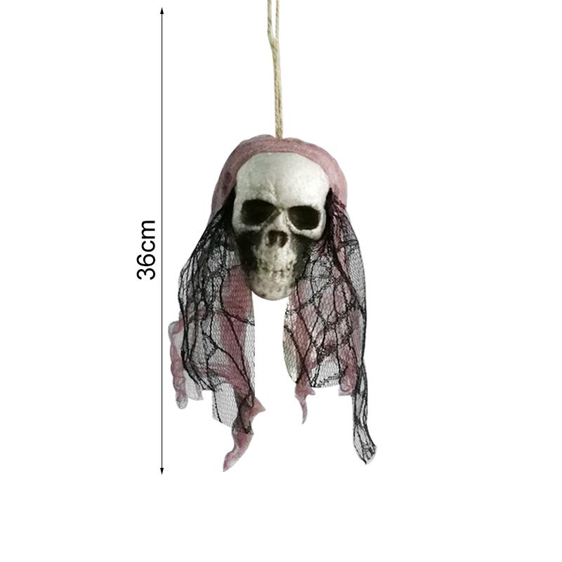 Halloween Hängender Schädelkopf Geist Spukhaus Flucht Horror Requisiten Ornament Halloween Party Dekorationen Für Home Terror Scary