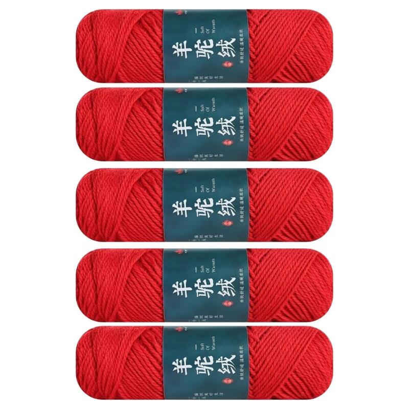 Pack Of 5 Wool Yarn 100g/Roll Knitting Wool Yarn For Sweaters Scarves Hat Glove Crocheting Rugs Knitting Project