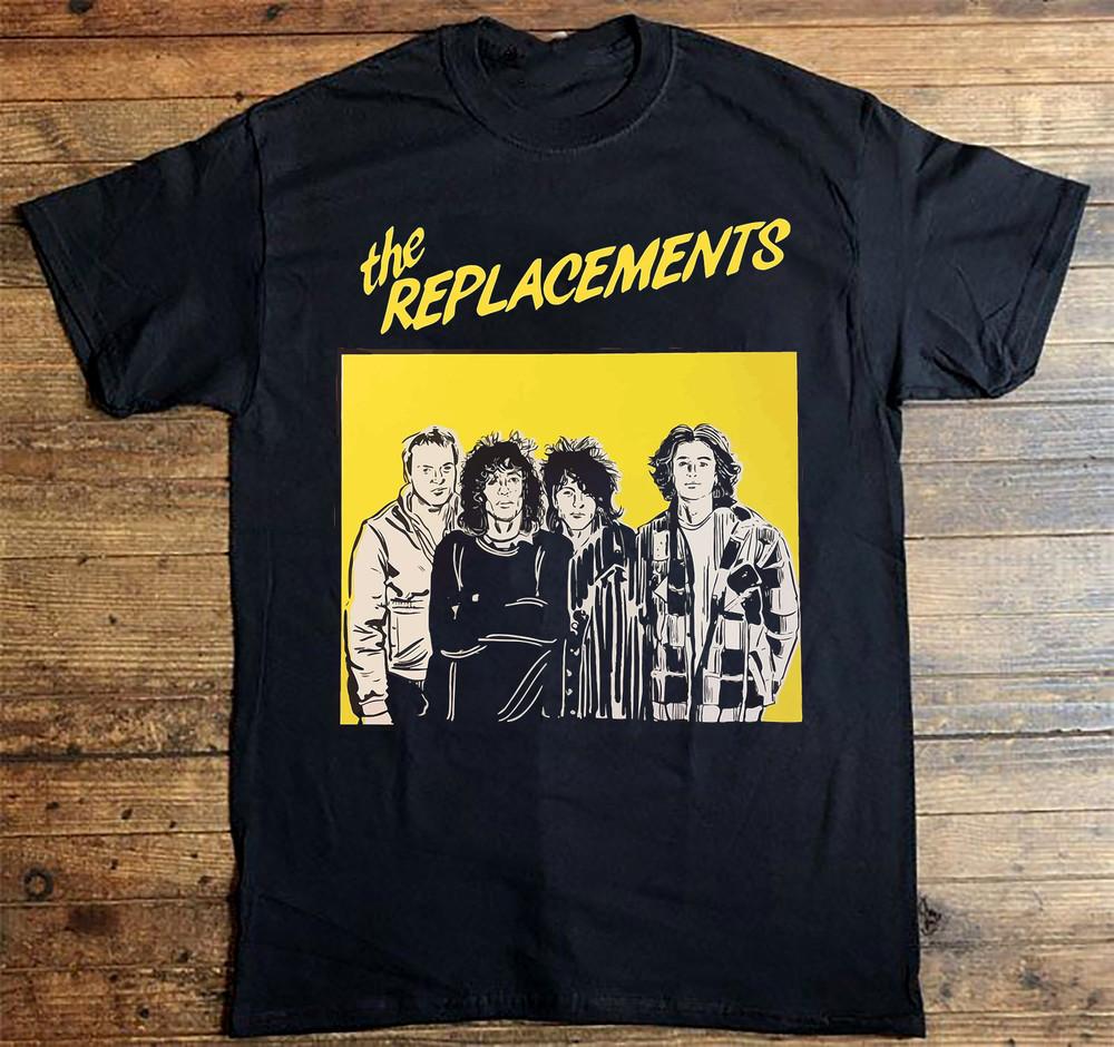 The Replacements Band Short Sleeve Cotton Black All Size Shirt AL144 Unisex T-Shirt XXXXL
