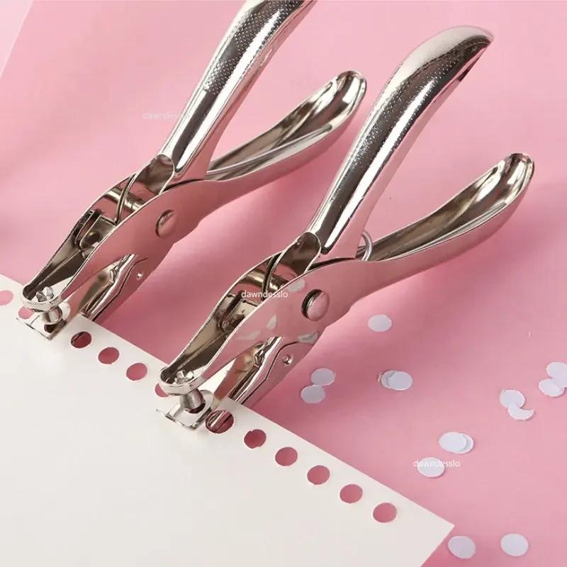 1 Pc Metal 6mm średnica porów dziurkacz szczypce dziurkacz pojedynczy dziurkacz do papieru ręcznego dziurkacze do scrapbookingu 1-8 stron dziurkacz do papieru
