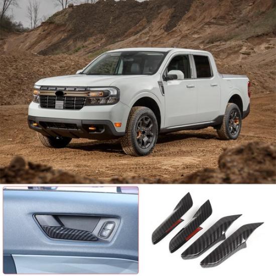 ABS Carbon Innentürgriff Schalterabdeckung Panel Zierleiste Für Ford Maverick 22-24