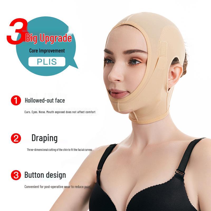 V-Line Face Slimming Mask: Post-Surgery Headband for Double Chin Shaping, Sculpting, and Lifting Chin Strap.