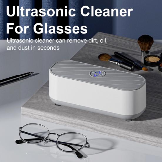 Ultrasonic Glasses Cleaning Machine Hands-Free Operation Deep Clean Watches Jewelry Makeup Brushes Glasses Washer
