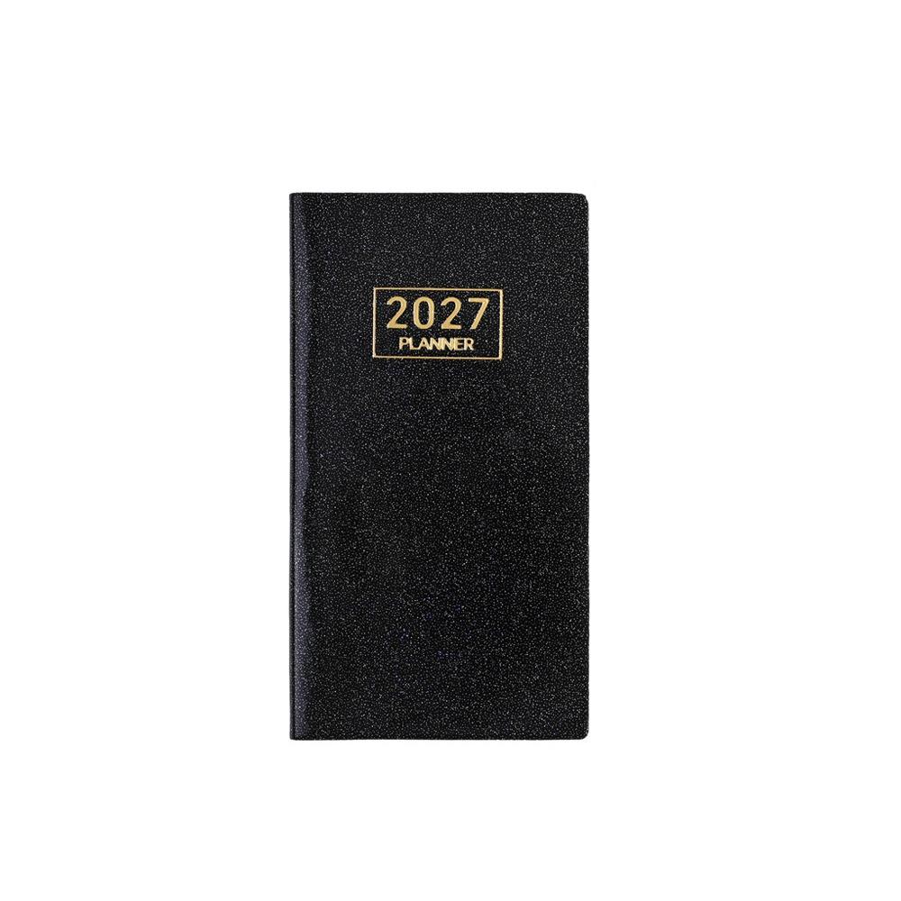 Portable A6 Planner Notebook Multicolor Schedule Organizer Portable 2027 Planner Daily Scheduling Black1