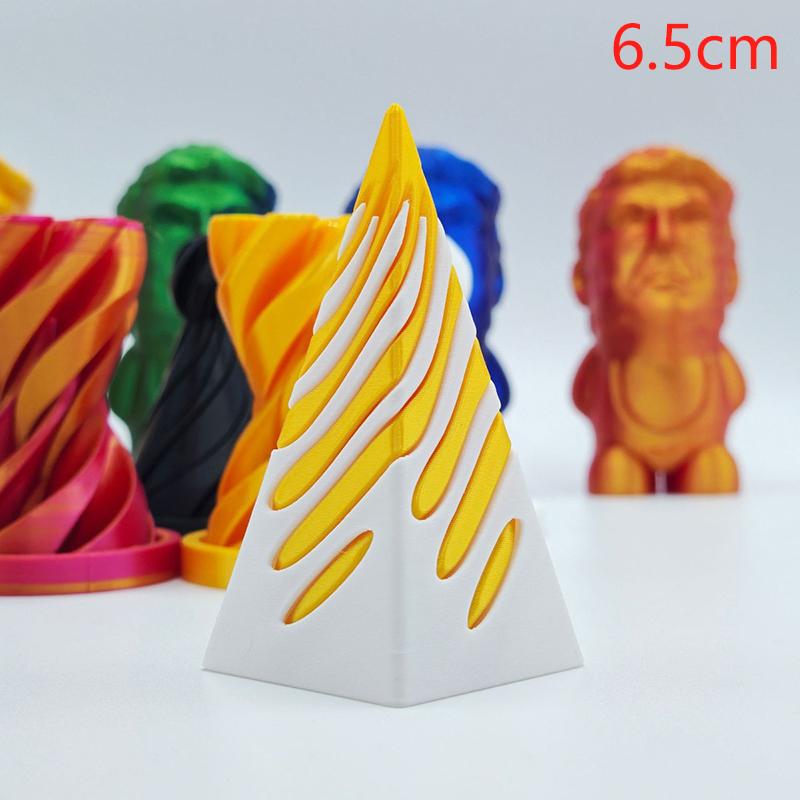 1Pc Kids 3D Printed Spiral Cone Fidgeting Toy Impossible Pyramid Passthrough Sculpture Antistress Anxiety Relieving Adults Toy