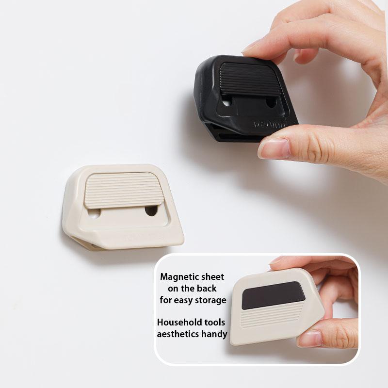 New Automatic Retractable Mini Ceramic Safety Box Cutter - Magnetic Blade (Rustproof, Scratch-Resistant) with Non-Slip Grip