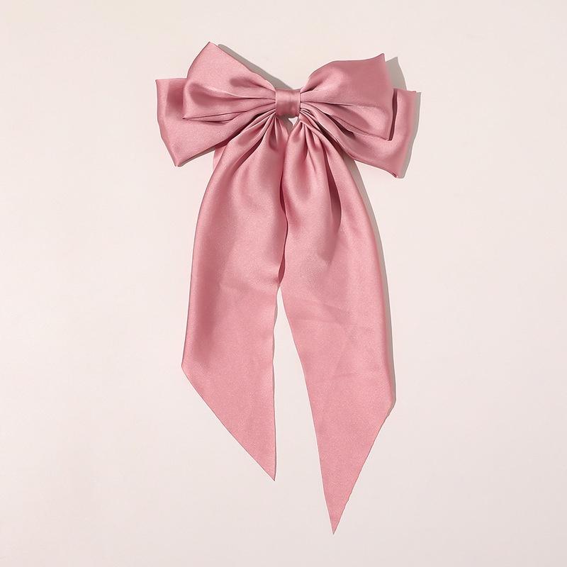 New Red Bowknot Hairpin Fashion Women Hair Clip Fabric Korean Style Long Ribbon Butterfly Hairpin Hair Accessories