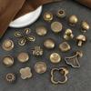 Antique Bronze Yellow Brass Cabinet Handle: Modern, Simple, Round Drawer Pull