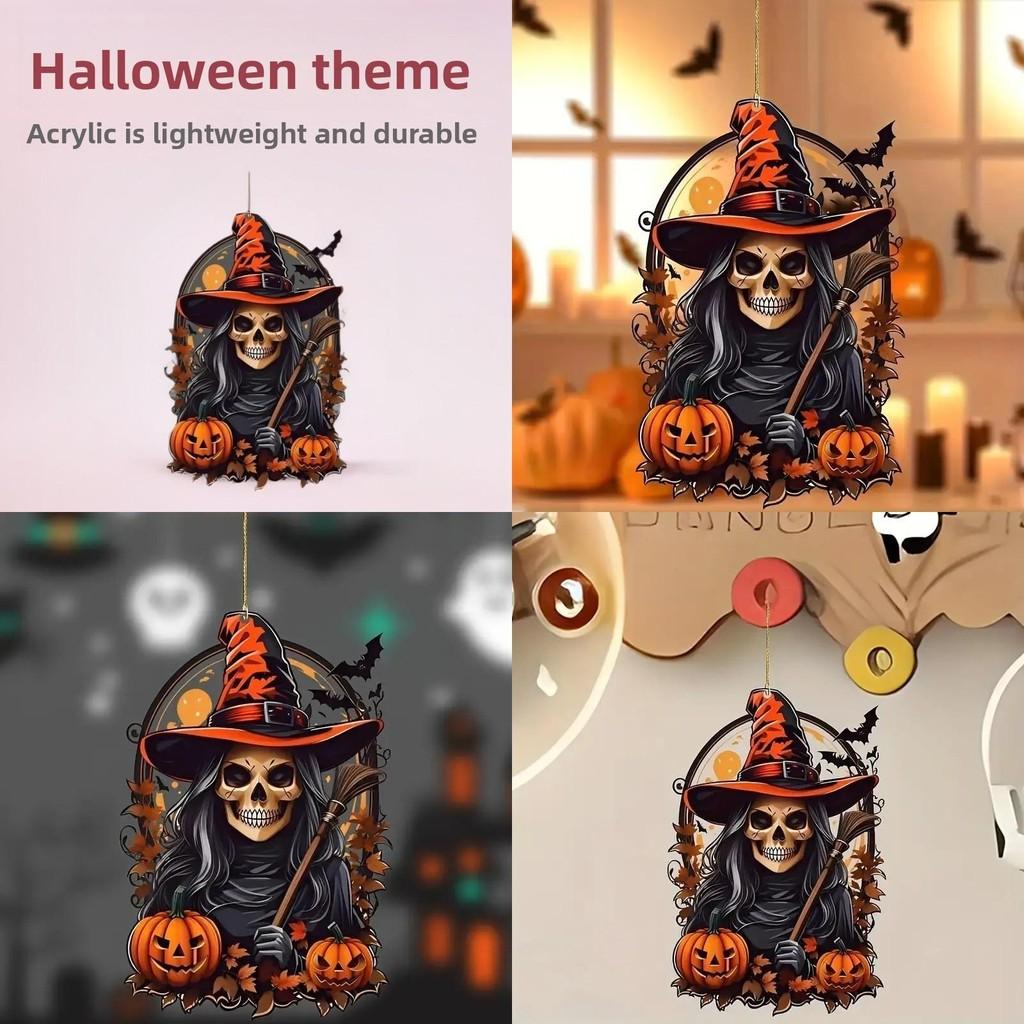 Car Halloween Decoration Acrylic Pumpkin Pendant Interior Decoration Supplies