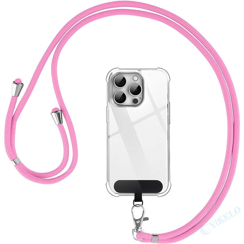 Adjustable Crossbody Lanyard Case For iPhone 16 15 14 13 12 11 8 7 Pro Plus X XS Max XR SE 2 3 Transparent TPU Shockproof Cover