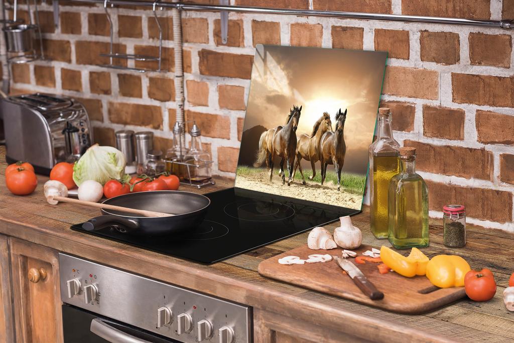 SZKLANA DESKA DO KROJENIA 52x40 KONIE