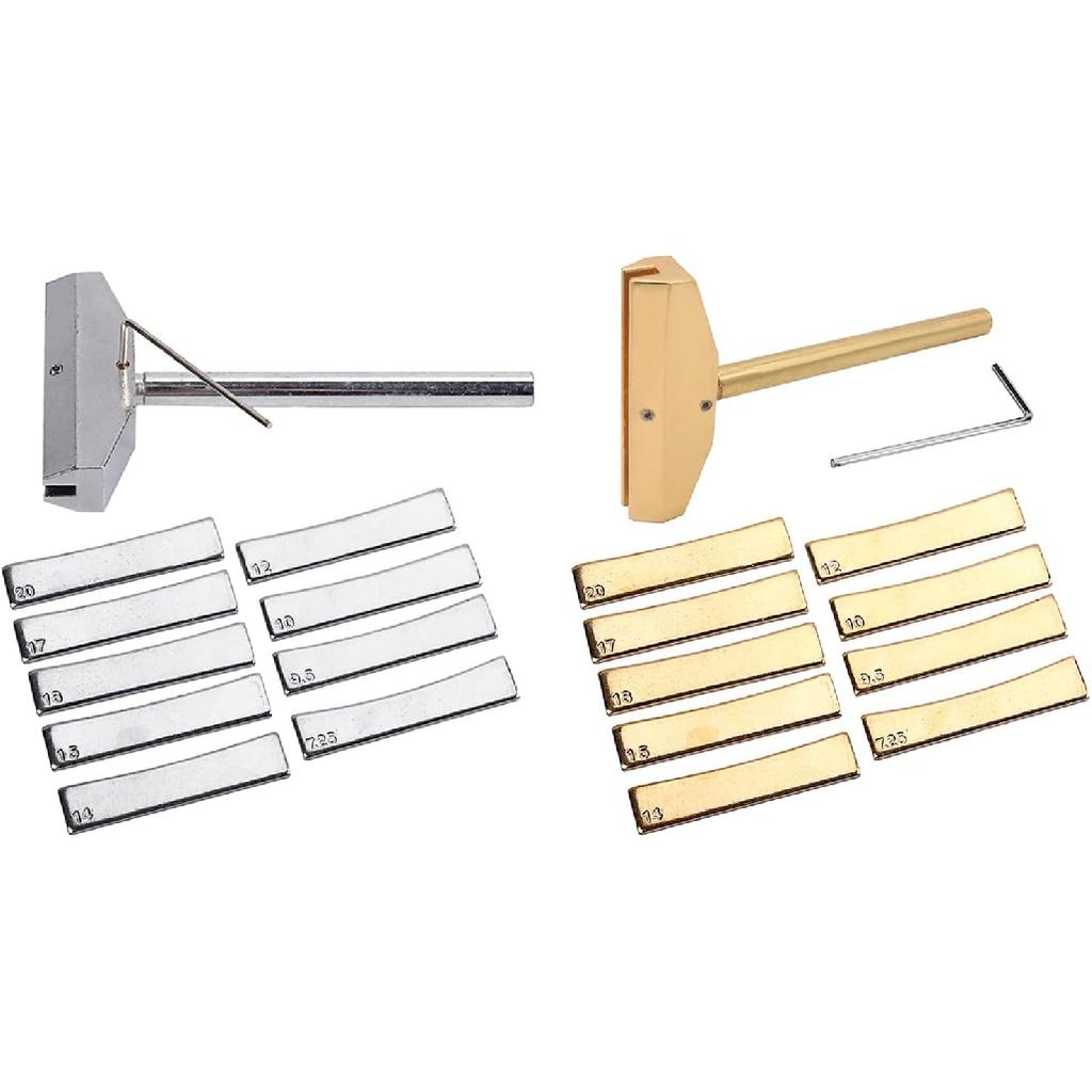 Guitar Bass Fingerboard Fret Press Caul & Brass Radian Fret Inserts with Wrench Luthiers Tool Fingerboard Pressing Tool