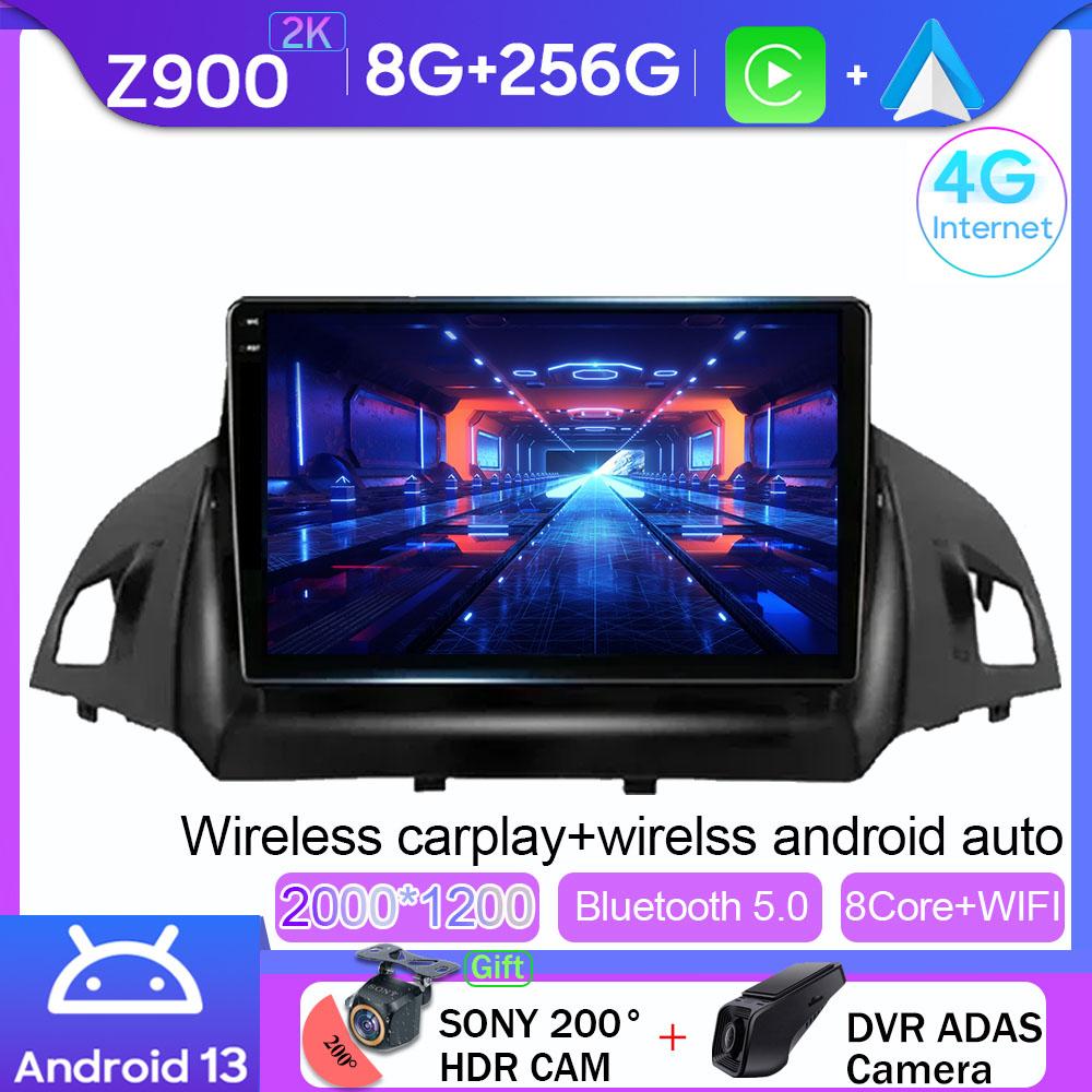 For Ford C-MAX Kuga 2 Escape 3 2012 - 2019 Video Player Carplay  Autoradio Multimedia Android Auto 4G WIFI Car Radio No 2din DVD