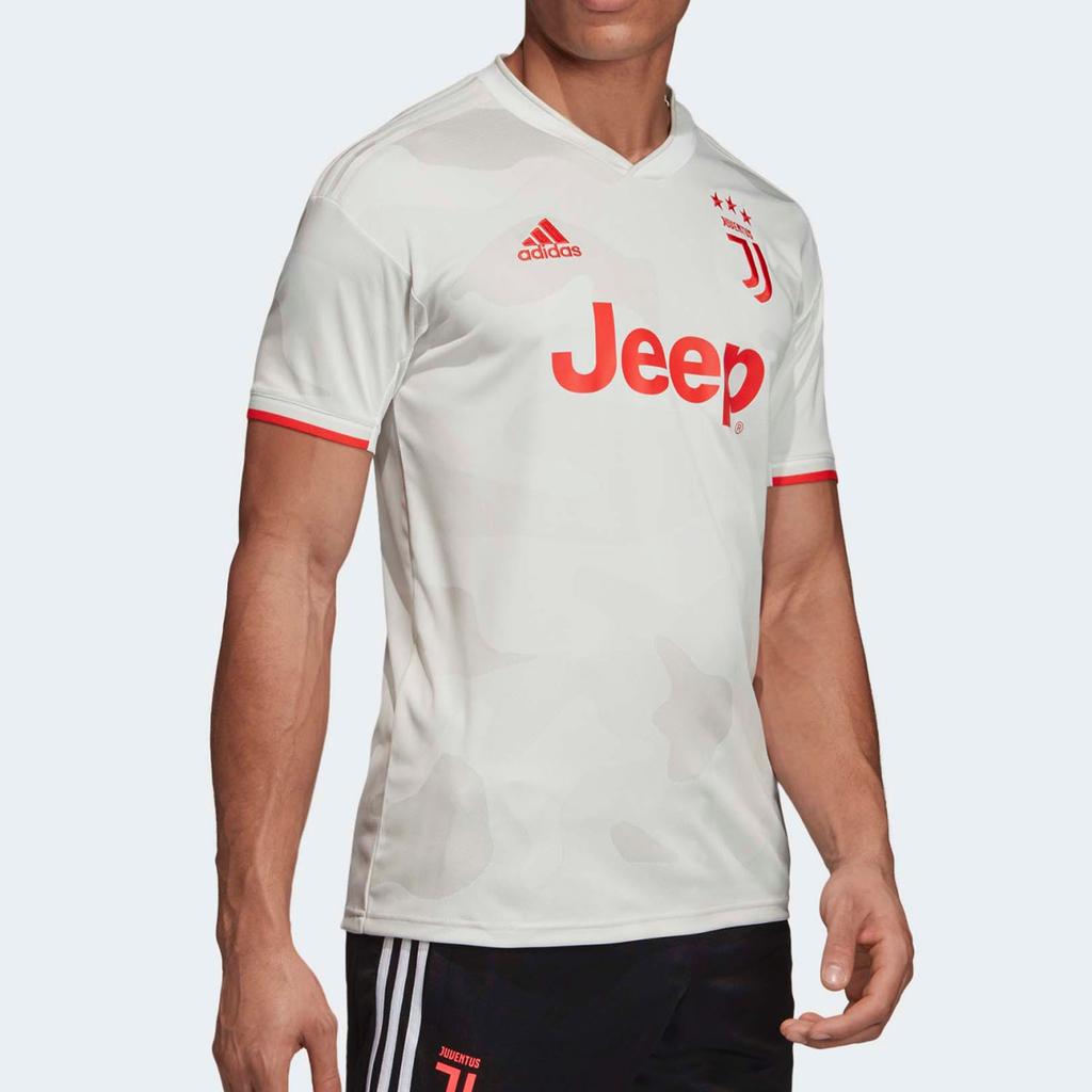 Adidas V-Neck Letter Print Short Sleeve T-Shirt Men Tops Gray DW5461