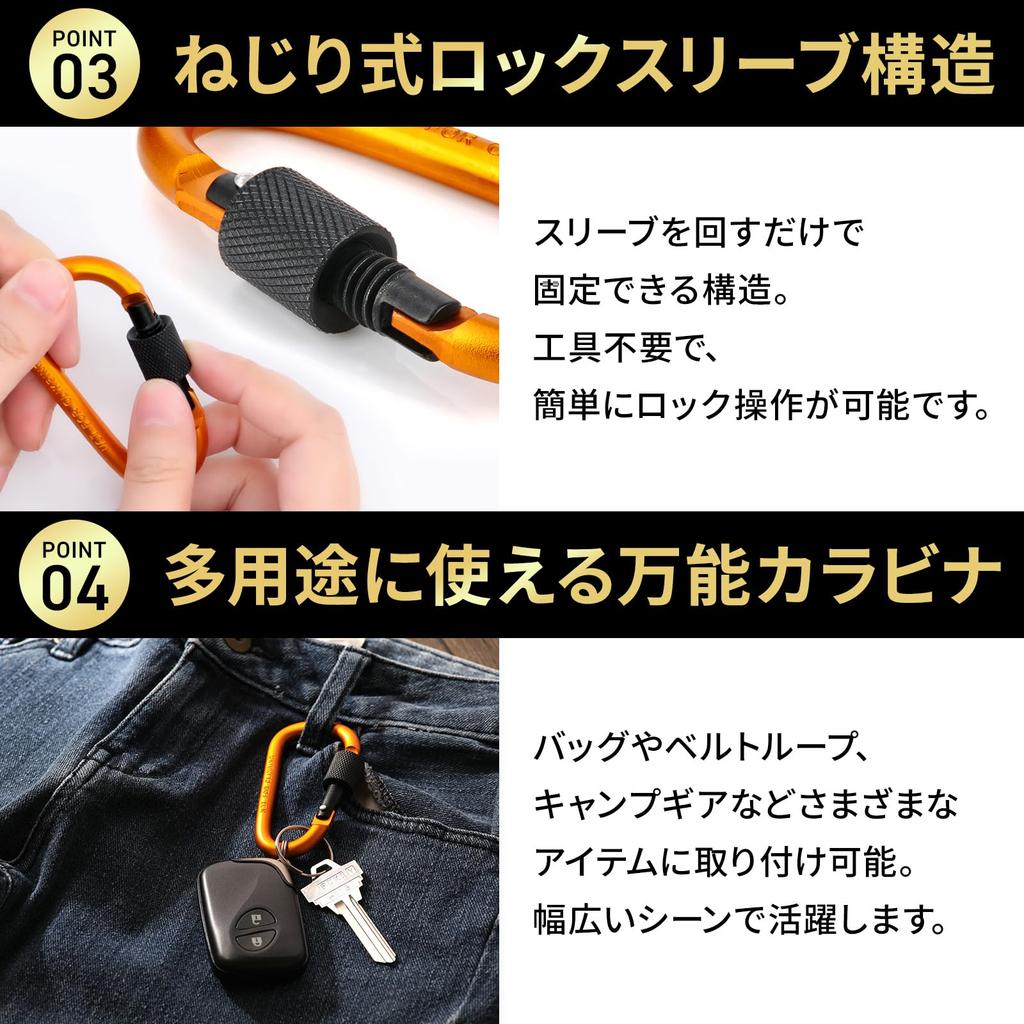 [SasuGadget] Sasu Gadget Lock Carabiner Small Lightweight Outdoor Camping Fishing