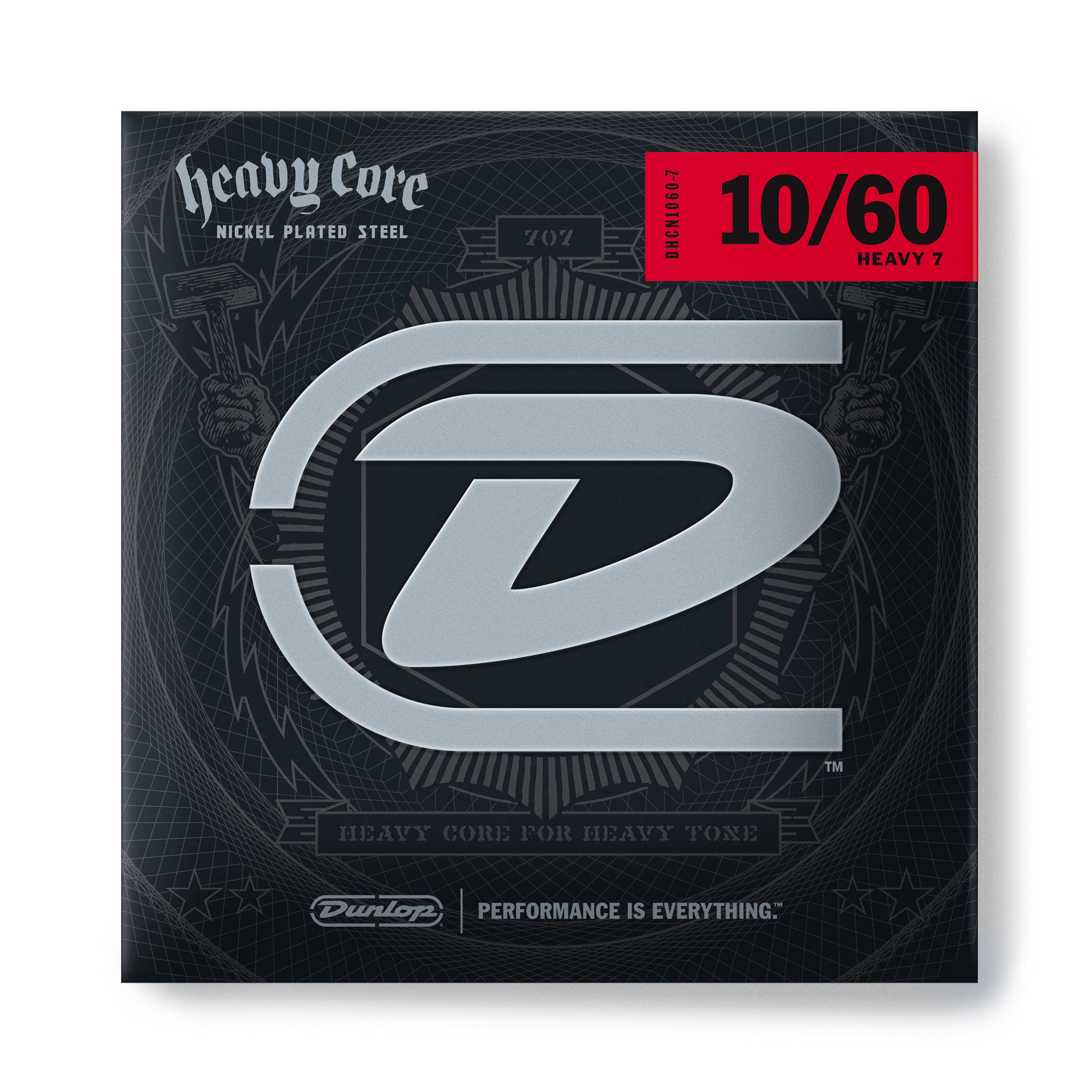 

Jim Dunlop DHCN1060 Heavy Core Guitar Strings, Heavy7 10-60, 7-String, Heavy Core