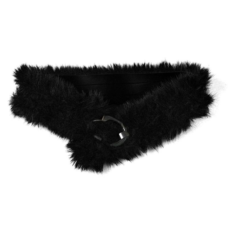 

Плюшевий Шкіряний Печворк Пояс Унікальні Стилі Поясна Стрічка Універсальний Одяг Жіночий Модний Аксесуар чорний