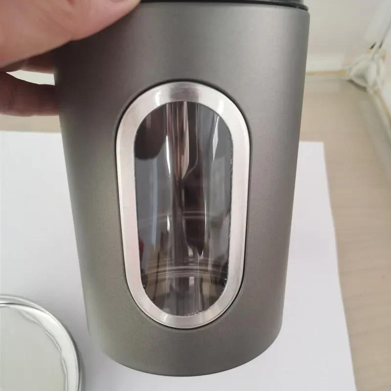 Te Kaffe Socker 3st/set Burkförvaring Kök Rostfria Behållare Köksförvaring Teburkar Nötter Snacks Förseglade