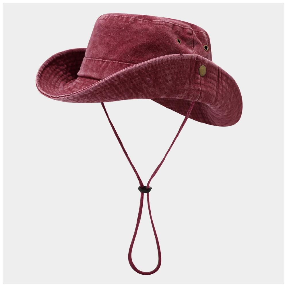 Praná rybářská čepice Outdoor kbelíková čepice Široký okraj Ochrana proti slunci Nastavitelná šňůrka Skládací design pro rybaření turistiku Unisex