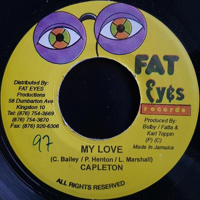 7inch Record CAPLETON / LEEGO - My Love / Hot Girl NONE Fat Eyes Record 2002 Jamaica Reggae, Ska & Dub Used