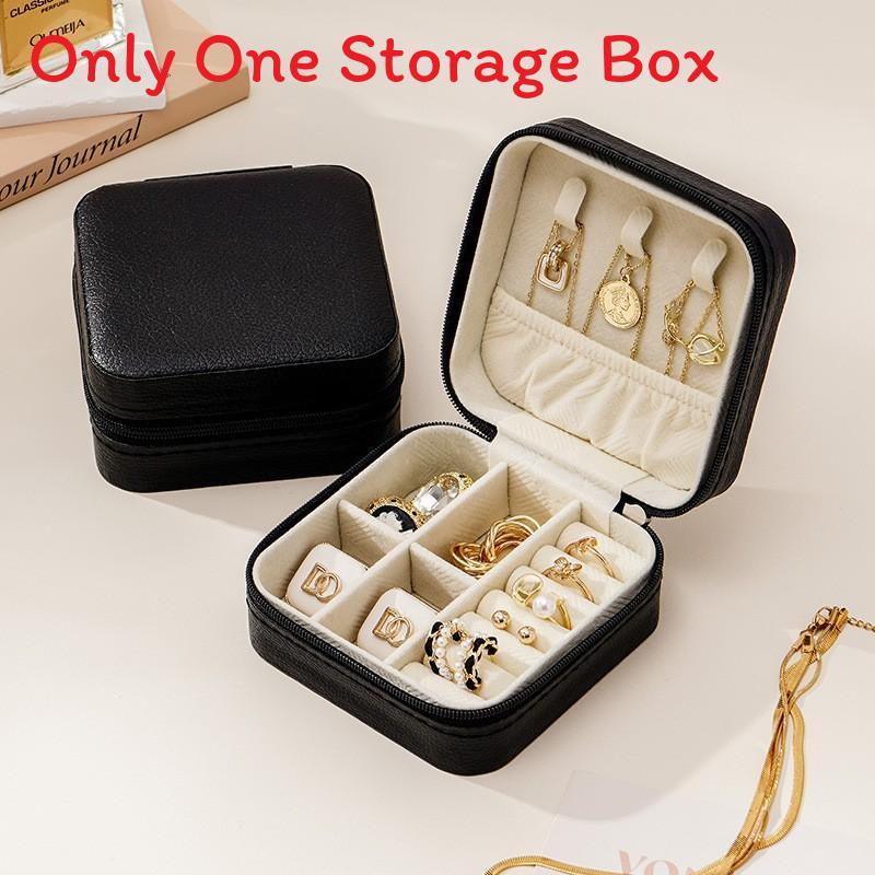Classic Leather Jewelry Box With Compact Design For Travel And Gift Use