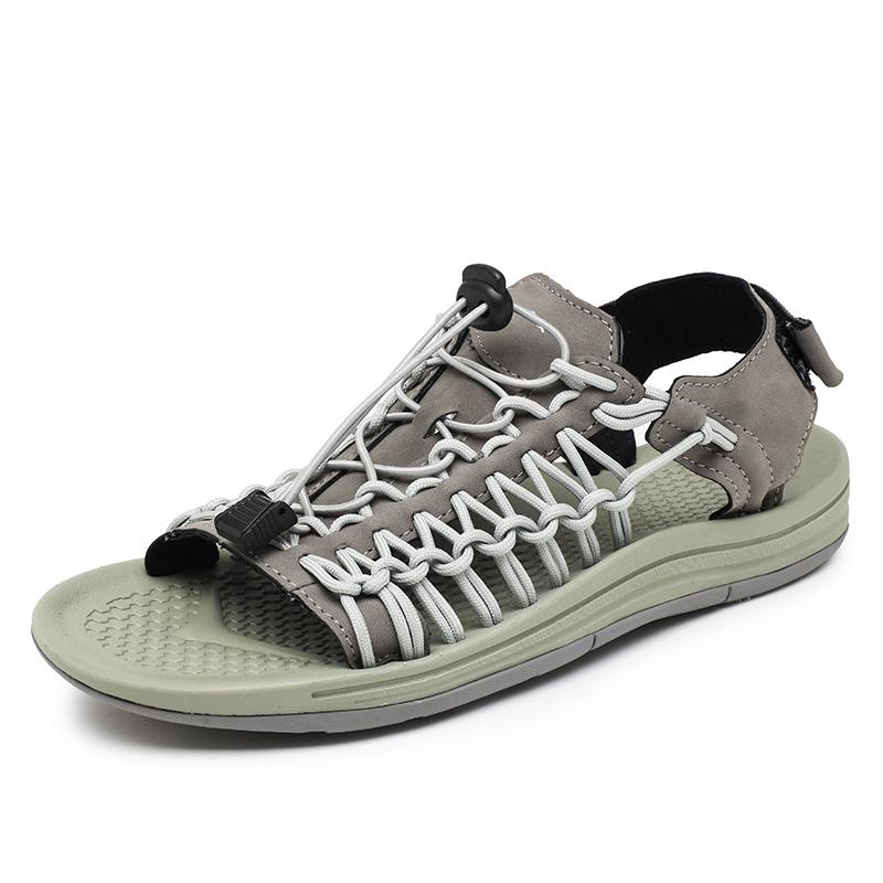 Fashion Stylish Hollow Out Summer Men Sandals Open-toe Beach Shoes for Man Lightweight Wading Aqua Shoes Outdoor Casual Sandaly Sneakers