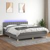 Maison Exclusive - Bettlattenrost und Matratze und LED Dunkelgrau 180x200 cm
