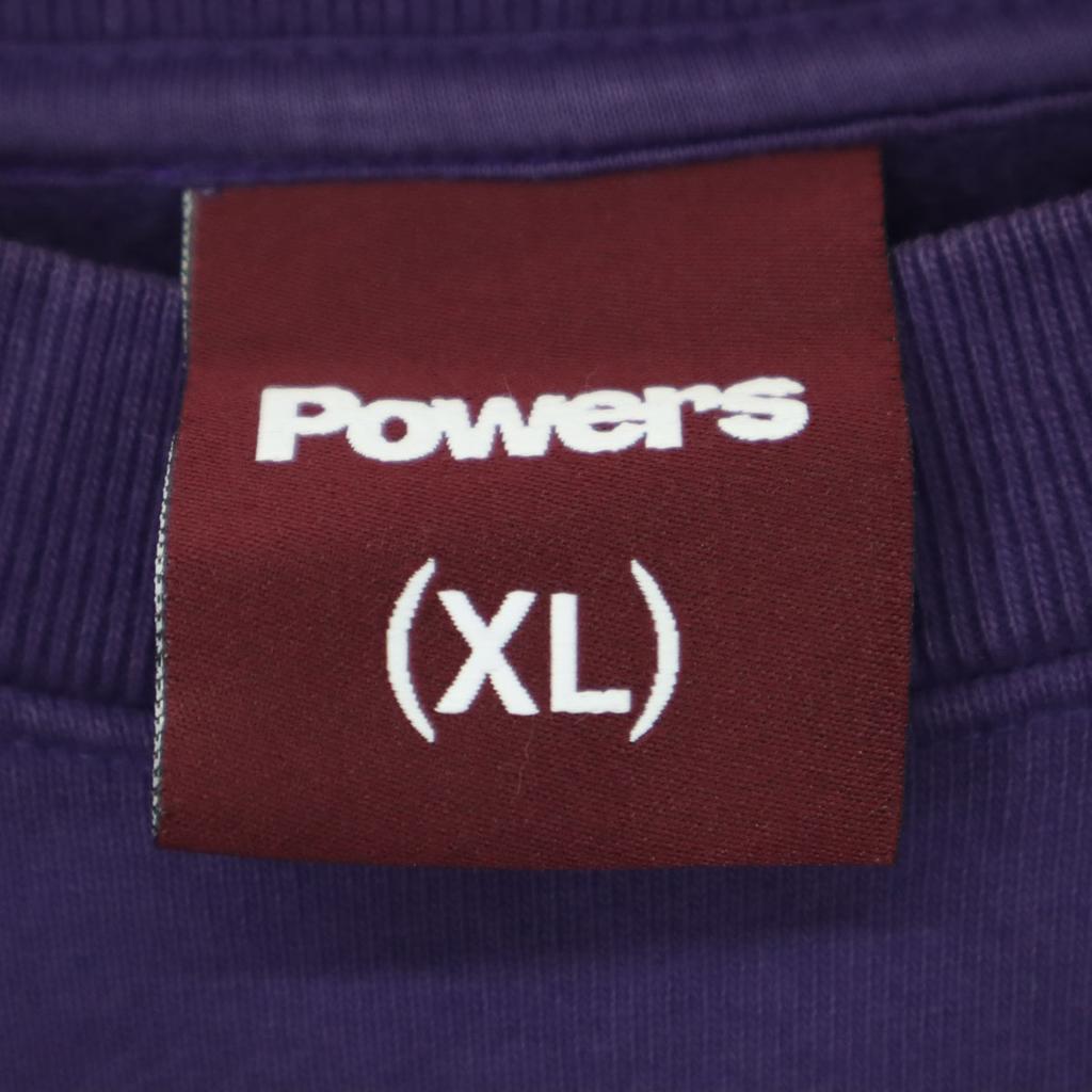 POWERS Made in the USA, fleece lining Long sleeve sweat XL purple Men's Used