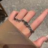 Dunkler vielseitiger Dämon- und Engelring Vintage Partnerring Premium Gothic Persönlichkeit Schwarzer Ring