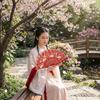 Floral Pattern Silk Hand Fan Vintage Style Dance Fan Multipurpose Folding Fan  Home Decoration
