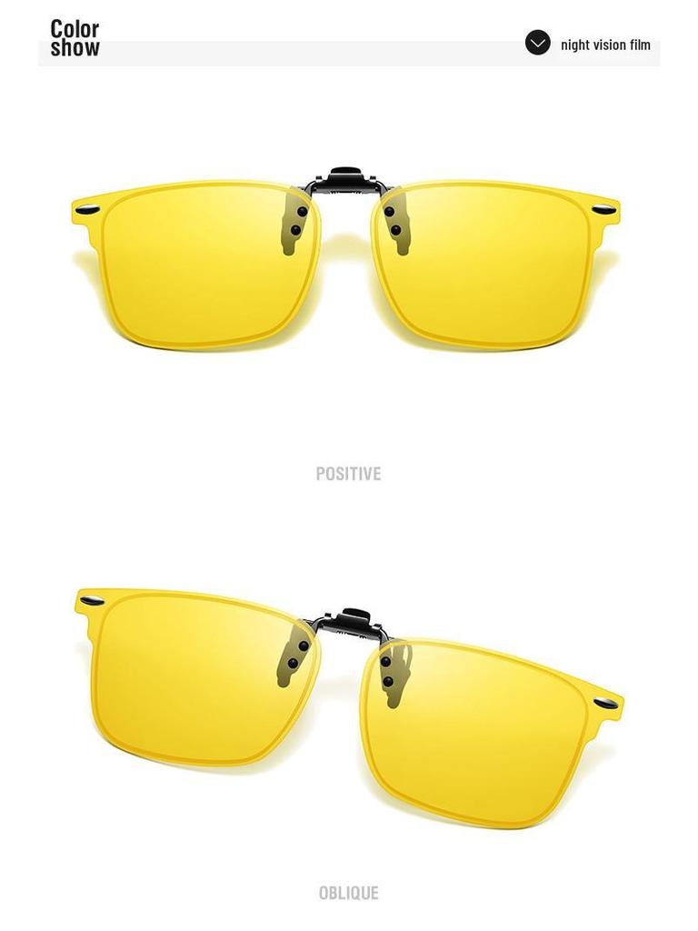 Polarized Clip-On Sunglasses 2025: New Style for Women & Men, Day/Night Use with Night Vision Lenses