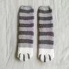 Winter Warm Women Fluffy Socks Cute Animal Claw Cat Paw Footprint Fuzzy Socks Female Thick Coral Fleece Home Floor Sleep Socks