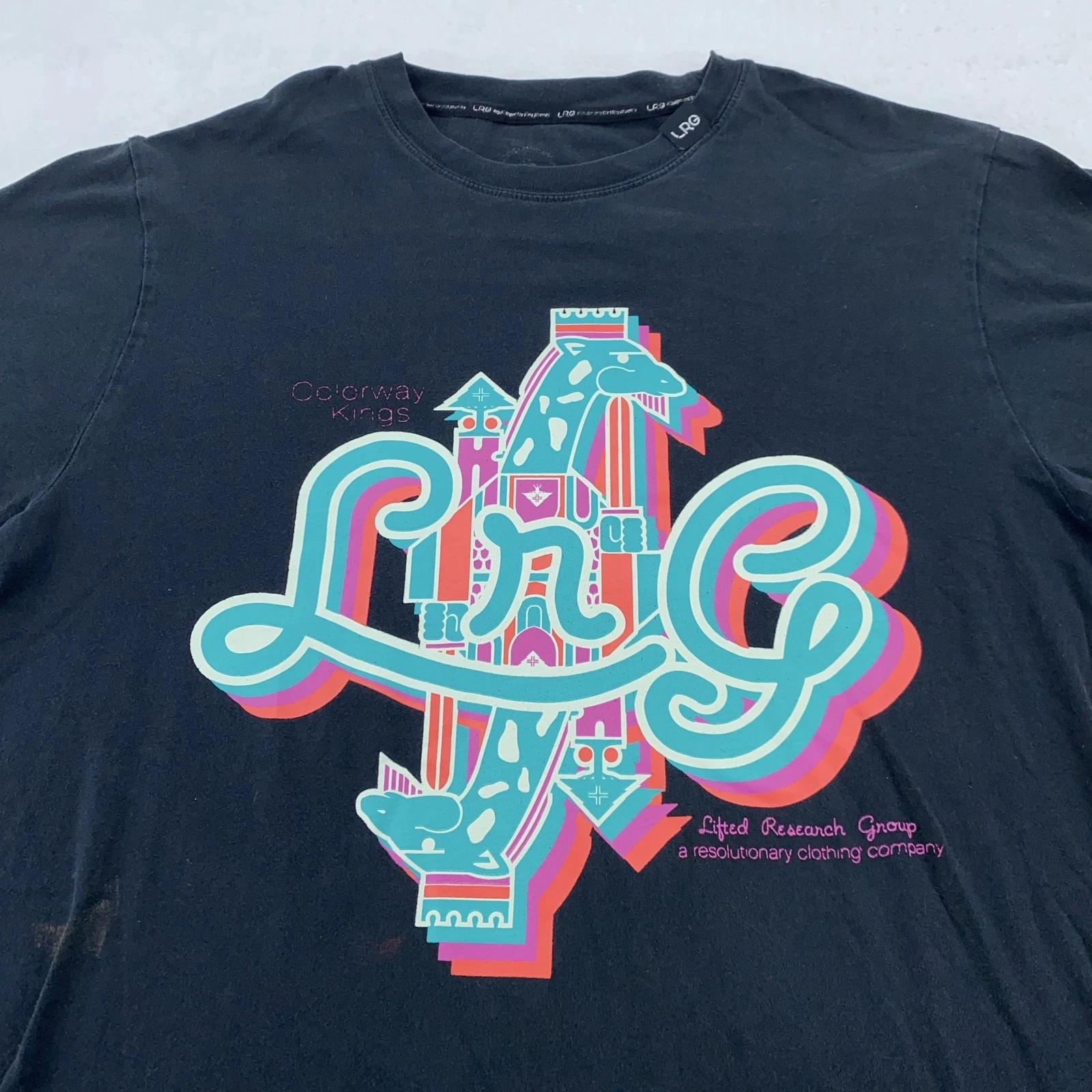 LRG Lifted Research Group Shirt Mens Large Colorway Kings Giraffe Graphic Tee M