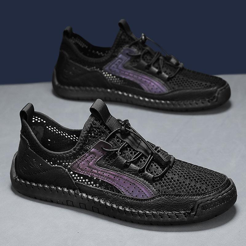 

2025 летняя мужская обувь, новая повседневная обувь из хлопчатобумажной ткани, мужская обувь большого размера с сетчатой подошвой, мужская дышащая обувь на толстой подошве 39