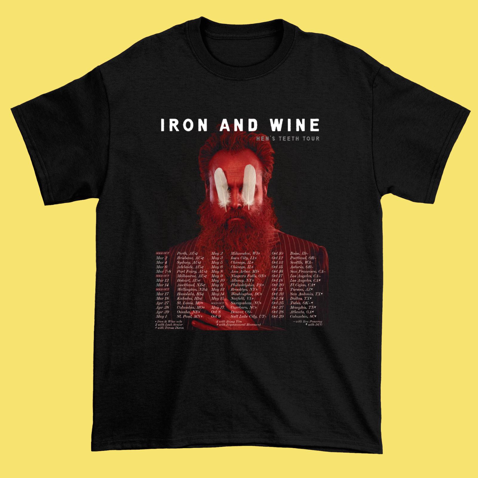 Iron & Wine Tour 2026 Black Cotton Shirt Full size S-5XL CL416 S разноцветный