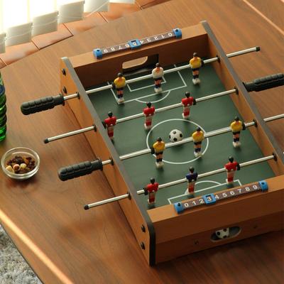 Kagunosato Wooden Table Soccer Game 51 X 30.5 X 7 Cm, Compact Retro Board Game for 2 Players, Portable Toy for Adults and Kids, Camping