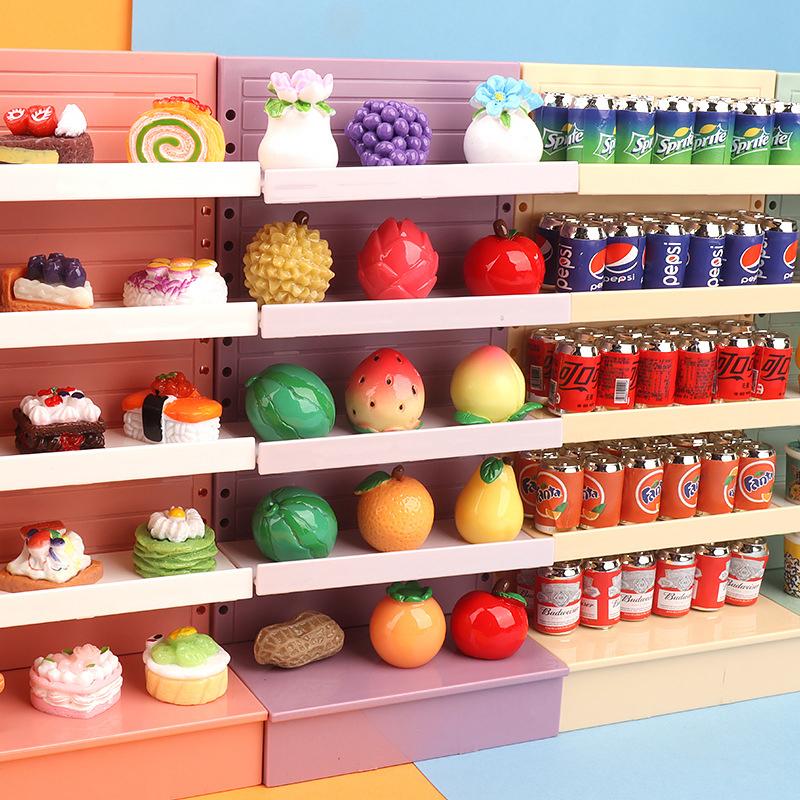 Dollhouse Supermarket Display Shelf Dollhouse Simulated Snack Cabinet Dolls House Accessories