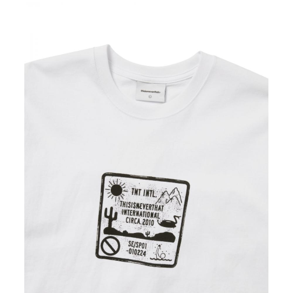 Thisisneverthat Caution Sign Tee White