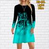 Women Casual Dress Letter Cross Print Dresses For Women O-neck Short Sleeve Dress Plus Size