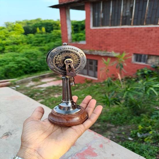 Brass Ship Telegraph 17.78 Cm Nautical Maritime Home Office Decor Table Top Christmas, Birthday, Anniversary, New Year Gift