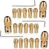 3 sets Allen Wrench Included Brass Drill Chuck 4 Jaw Rotary Tool Chuck  For Mini Electric Drills