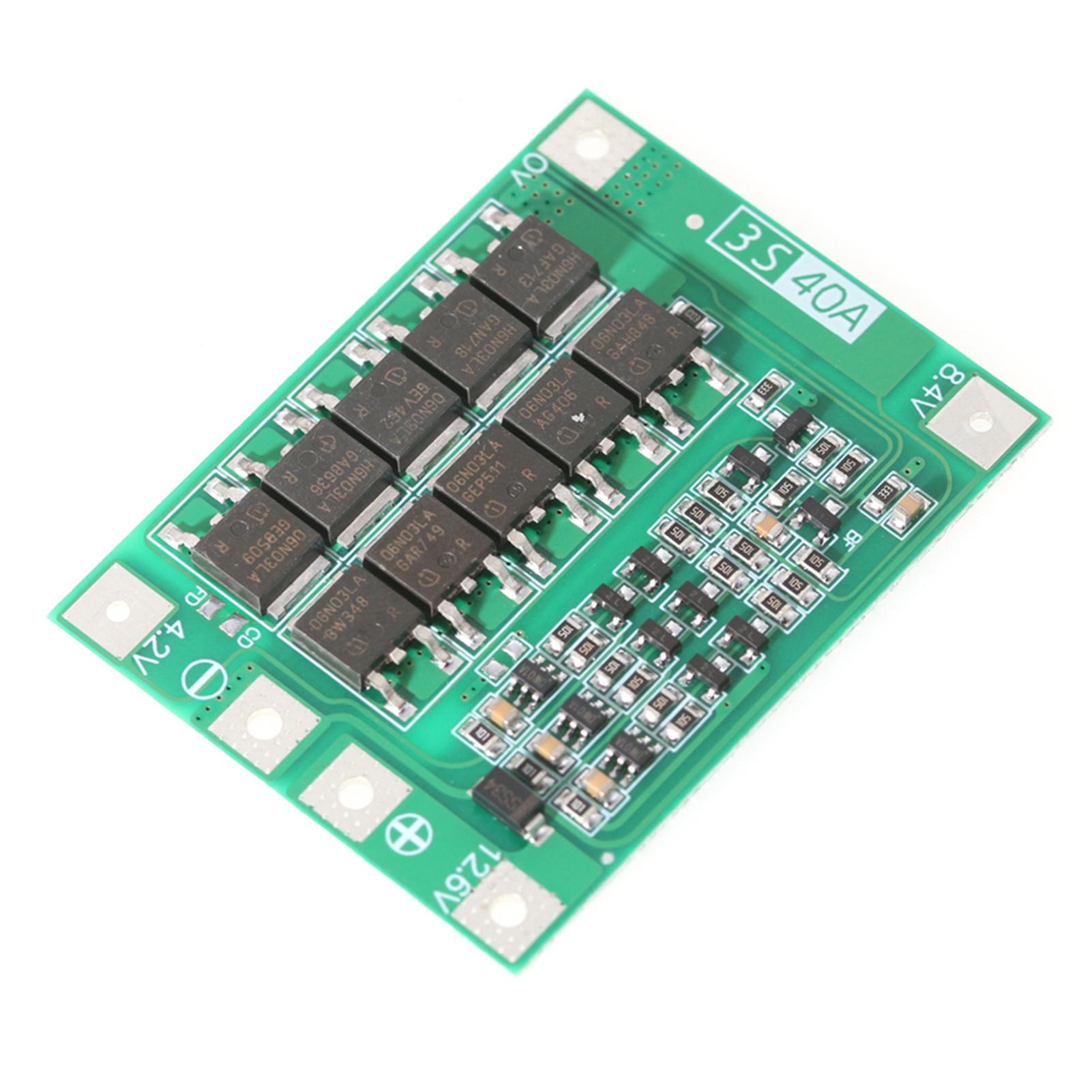 

Плата захисту літій-іонних елементів 3S 40A Покращена версія Плата захисту BMS для літієвих акумуляторів для