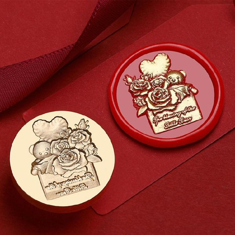 Brass Stamp Sealing Head for Envelopes Invitation Greeting Card Decorations Gift