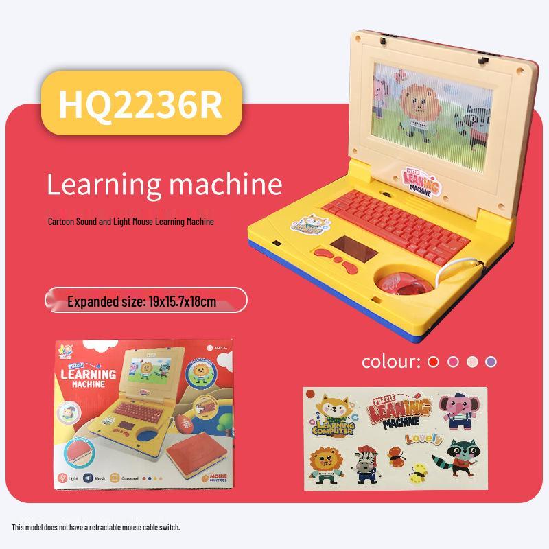 Laptop interactiv de învățare pentru bebeluși cu mouse, lumini și muzică pentru dezvoltare timpurie