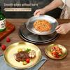 Kangfutao 304 Stainless Steel Round Serving Plate