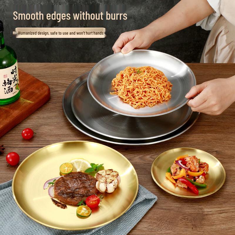 Kangfutao 304 Stainless Steel Multipurpose Round Plate