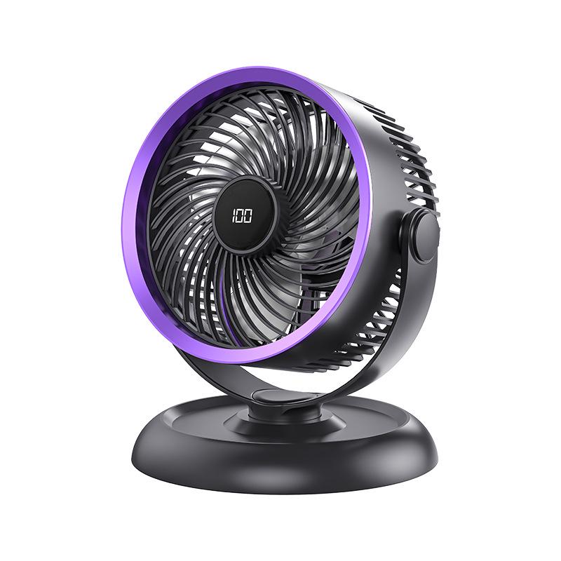 Xi Yin Bestseller USB Rechargeable Desktop Fan with Digital Display and Light for Home and Dormitory 1
