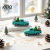 Miniature Truck Model Christmas Pickup Figurine Vintage Car Statue with Santa Claus Red Figurine Tree Snowman Alloy Vehicle Ornament for