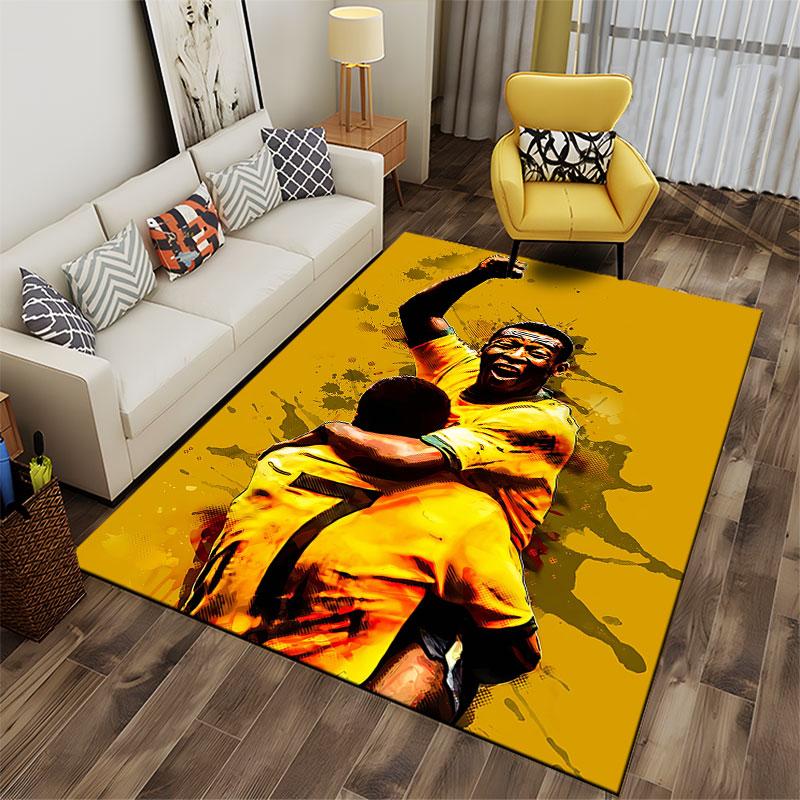 Soccer Celebration Graphic Carpet suitable as a non-slip mat for the living room or bedroom sofa