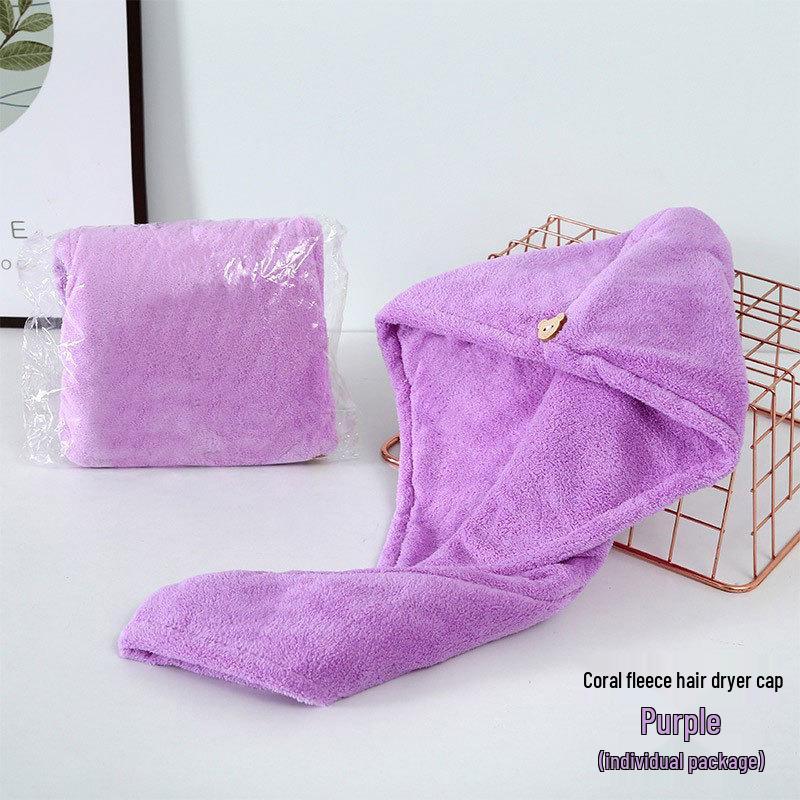 Quick-Dry Pineapple Hair Towel Wrap - Thickened Coral Fleece Headscarf for Hair Drying